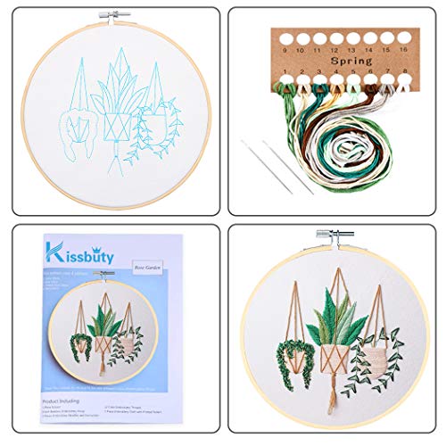 2 Embroidery+Starter+Kissbuty+Including+Epipremnum