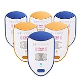 MARNUR Ultrasonic Pest Repeller Electronic Pest Reject 6 pack with Night Light for Repelling Mosquitoes Spiders Mice and Cockroach