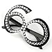 Ocean Line 60th Birthday Glasses - Number Crystal Frame, Party Favors, Wedding, Funny Costume Sunglasses, Novelty Eyewear Celebration Decoration for Kids and Adults 6 Pack (60)