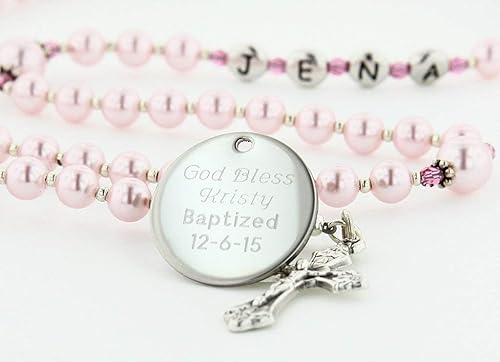 christening rosary beads
