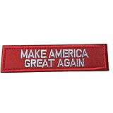 Trump Make America Great Again Tactical Morale Patch Embroidered Velcro Hook & Loop Emblem (B -Make America Great Again Red)