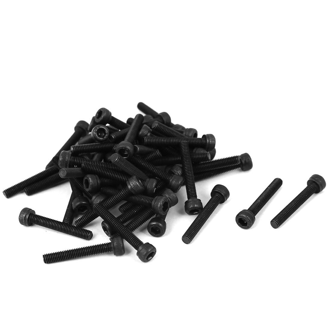 TOP-VIGOR 50Pcs Hexagon Socket Head Cap Screws, M3 x 20mm 12.9 Alloy Steel Replacement Machine Fastener Screws, Fully Thread for Bicycle Motorcycle Repair, Professionals Landlords Repairmen, Black