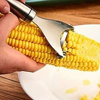 BOZLIZ - Cutter Strawberry - Corn Peeler Premium Stainless Steel Cutter Cob Stripper Kernel - Corn Linux Mill Shirt & Peeler Strawberry End Knife Tool Corn E27 Cutter Relay Corn Zesters Fruit Corn App