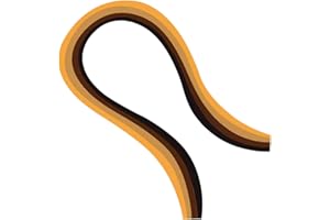 CUTECATWING 100pcs Brown Gradient Paper Quilling Strips 54cm Length Paper Width 5mm (0.19 in)