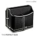 Remote Control Holder 360 Degree Spinning Desk Organizer for Remote Controllers, TV Guide, Mail, Electronics and Media Storage (Black)