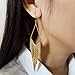 SELOVO Long Dangly Tassel Earrings Fish Hook Boho Bohemian Gold Tone Dangle Earrings