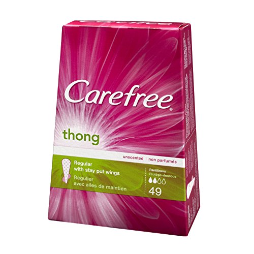 Carefree Thong Pantiliners-Unscented-49 ct (Pack of 5)