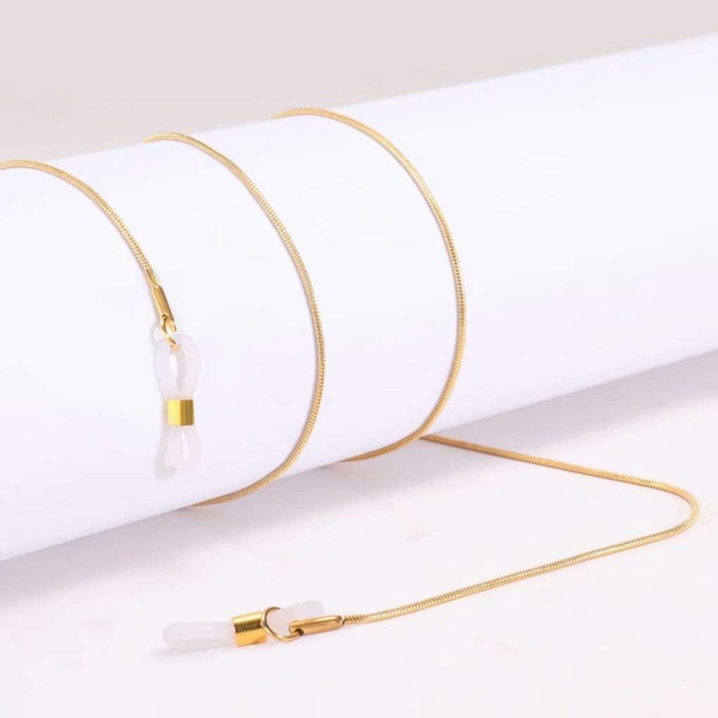 JXYJL Eyeglass Chain Neck Cord Sunglass Neck Strap Holder with Silicone Anti-slip Rings