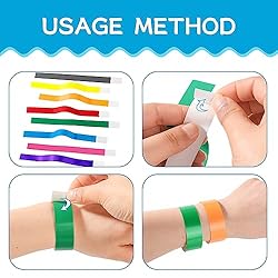 800 Pieces Colored Wristbands for Events Wrist