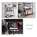 BESTIER Vintage Ladder Shelf 4 Tier Bookshelf Metal and Wood Bookcase Bookshelf Organizers and Storage Rack Display Shelf P2 Wood (Brown)