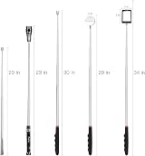 Preciva Magnetic Telescopic Pickup Tool with 3 LED Lights and Mirrors view 5