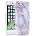BAISRKE Shiny Rose Gold Marble Design Clear Bumper Matte TPU Soft Rubber Silicone Cover Phone Case Compatible with iPhone 7 (2016) / iPhone 8 (2017) [4.7 inch] - Colorful