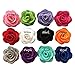 Yazon 12pcs 2 inch Felt Rosette Flower Hair Clip Baby Fabric Rosette Flower Hair Clips Mix 12 Color