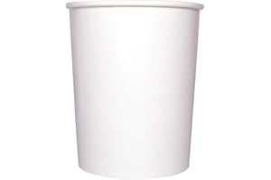 Karat [6oz - 500 ct] Paper Ice Cream Cups, Disposable Soup Bowls, Dessert Bowls for Hot or Cold Food, 96mm Rim - White (FP-GFC6W)