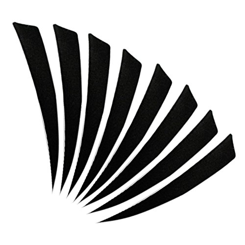 Black Fletching Feathers 5" Hunting Arrow Fletches-peltate Shape for Wood Bamboo Arrows 30pcs Right Wing