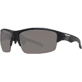Piranha Black and Gray Half Frame Sport Sunglasses for Men - Define