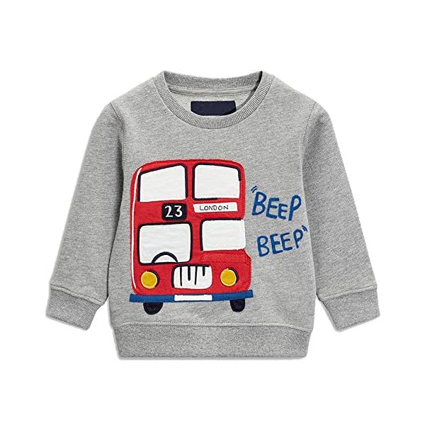Baby Boys Sweatshirt Christmas Reindeer Fleece Lining Sweaters Winter Warm Pullover Shirts 2T-7T