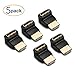 DIZA100 HDMI 270 Degree/Right Angle Connectors/Adapters-5pcs