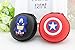 Finex - Set of 2 - CAPTAIN AMERICA Earphone Earpods In-ear Headphone USB cable Portable Hard Shell case