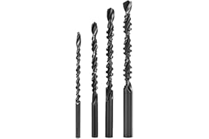 Vasiumic 13-Piece Serrated Grooving Drill Bit Set Woodworking – Spiral Jagged Saw Bits, 130° Oblique Blade, Cuts to 3mm Thick
