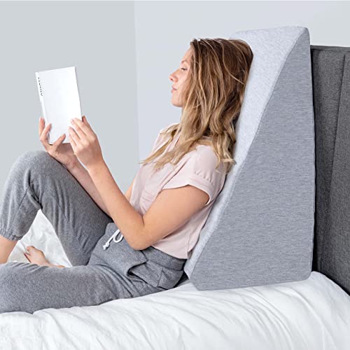 Milliard 12 Inch Bed Wedge Pillow with Memory Foam Top Helps with Acid