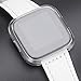 [3-Pack] Screen Protector Case Compatible with Fitbit Sense 2/Versa 4, QIBOX Ultra-Thin Soft TPU Case Full Coverage Protective Bumper, Sensitive Cover for Sense 2/Versa 4 Smartwatch Only