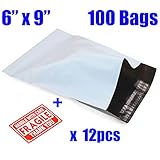 MFLABEL 100 6x9 Poly Mailers Self Sealing Envelopes Bags Shipping Mailing Bags