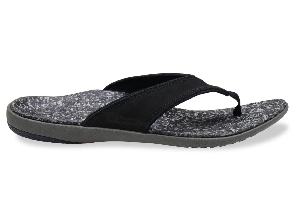 Spenco Men’s Yumi Leather Sandal, Black, 7