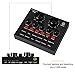 fosa V8 Multifunctional Live Sound Card, USB Audio Interface Intelligent Volume Adjustable Audio Mixer Sound Card with Multiple Funny Sound Effect for Recording Hosting Speech
