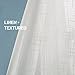 jinchan Linen French Door Curtain with Open Weave Semi-Sheer Door Curtain Decor 40 Inches Long Drape Rod Pocket 1 Panel Light-Filtering Privacy Window Decor 1 Tieback Included White