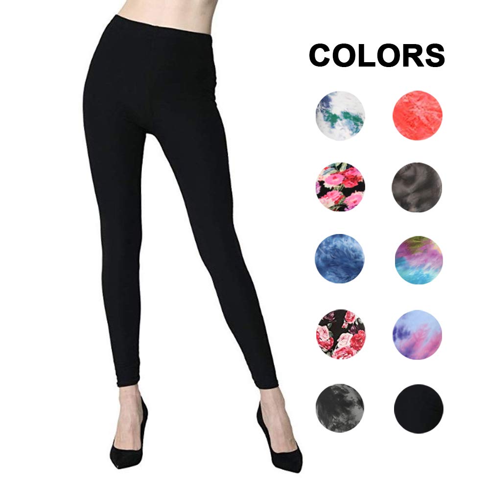 High Waisted Leggings for Women - Super Soft Opaque Slim Warm Leggings - Reg & Plus Size