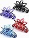 Prettyou 3.5 Inches Plastic Large Clip Hair Claws for Women, Pack of 4