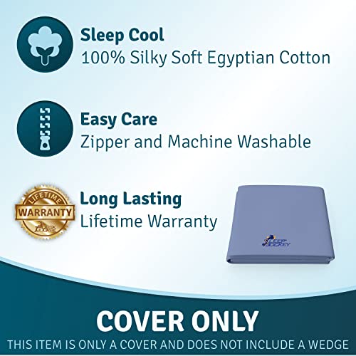 Sleep Jockey Pillow Cover for Bed Wedge Bamboo Fabric Wedge Pillow