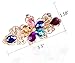 Jaciya 4 Pack Crystal Hair Barrette Mother's Day Gift Rhinestone Hair Clips French Barrette Flower Style Hair Pin Barrettes Spring Clip for Women, 4 Colors
