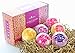 Sweet Retreat Birthday Bubble Bath Bombs Gift Set by Two Sisters Spa. 6 Large 99% Natural Fizzies for Women, Teens and Kids. Moisturizes Dry Sensitive Skin. Releases Color, Scent, and Bubbles.