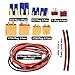 Glarks 76pcs T-Plug / XT60 / XT90 / EC3 / EC5 Male & Female Plug Adapter Connectors Kit [Including: 14 GA Silicone Wire and Shrink Tubing] for RC Lipo Battery Accessories