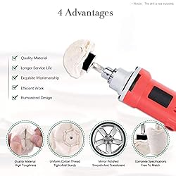 Keadic 10 Pcs Buffing Pad Polishing Wheel Kits with