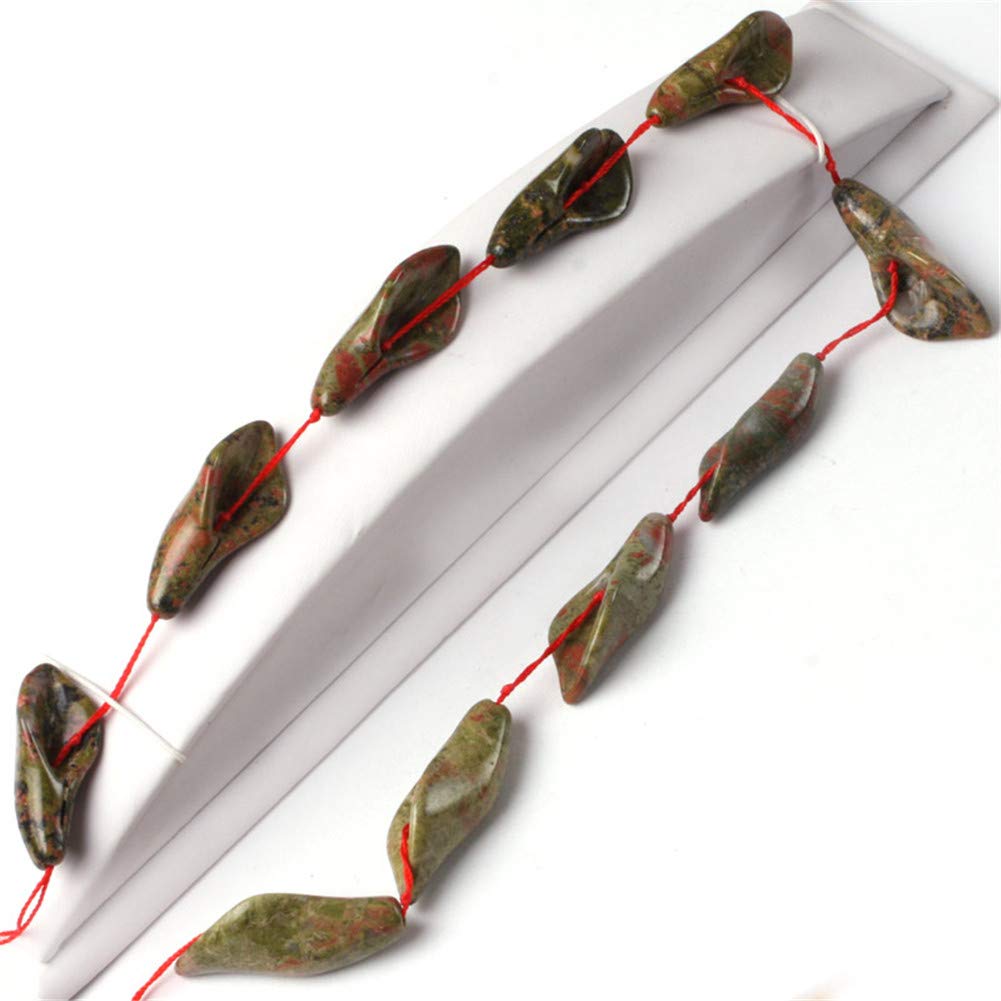 Sweet & Happy Girl's Store 18x40mm Calla Lily Flower Gemstone unakite Agate Beads 10pcs