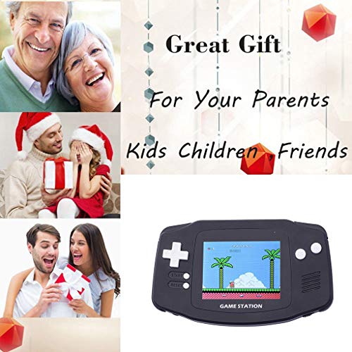 yuemizi Retro Mini Handheld Video Game Console Gameboy Built-in 400 Classic Games (Black)