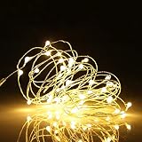 Ehome 100 LED 33ft/10m Starry Fairy String Light, Waterproof Decorative Copper Wire Lights for Indoor, Bedroom Festival Christmas Wedding Party Patio Window with USB Interface (Warm White)