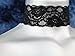 Twilight's Fancy Wide Floral Black Stretchy Elastic Lace Choker Necklace -- Size Small