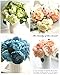 Meiliy 6 Pcs Artificial Damask Rose Flower Peony Bouquet Bride Bridesmaid Holding Flowers For Home Hotel Office Wedding Party Garden Craft Art Decor, Champagne