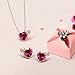 Romantic Promise Valentine Red CZ Devil Heart Shape Cubic Zirconia Stud Earrings For Women Teens Rose Gold Plated .925 Sterling Silver