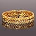 U7 Jewelry 12MM Wide Wrist Chain 18K Yellow Gold Plated Men Women's Bracelet (19CM Long)