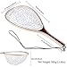 Mounchain Fishing Net, Fly Fishing Landing Net with Soft Rubber Mesh and Wooden Frame for Trout Bass Fishing Catch and Release