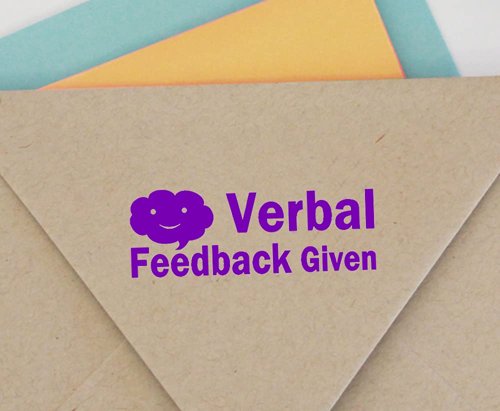 Verbal Feedback Given Self Inking Rubber Stamp Custom Colop Office Stationary P20 Mini Stamper