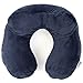 Travel Inflatable Pillow, Ultra Soft Velvet Air Neck Rest with Removable Washable Cover, Reduce Stiff Neck and Sleep Comfortably in Planes, Cars, Buses & Trains, Travel Storage Pouch Included