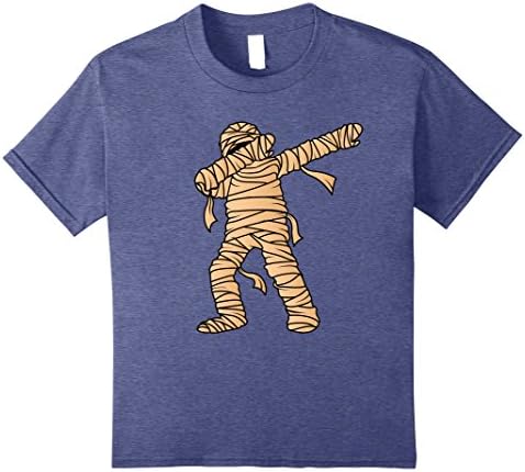 Kids Dabbing Mummy T-Shirt - Mummify Dab Dance Halloween Costume 10 Heather Blue
