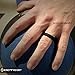 Knot Theory Bevel Black Ring for Men 6mm Size 11