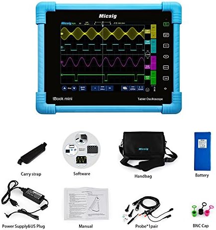 Micsig Digital Oscilloscope TO1102 Portable Tablet Oscilloscope 100MHz 2-Channel 1G Sa/s Real Time Sampling Rate